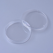 Plastic Disposable Cell Culture Dish, Flat Round, Clear, 9x1.55cm, Inner Diameter: 8.45cm(AJEW-WH0098-15C)