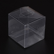 Transparent Plastic PET Box Gift Packaging, Waterproof Folding Cartons, Cube, Clear, 3x3x3cm(CON-WH0052-3x3cm)