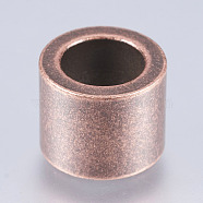 304 Stainless Steel Beads, Large Hole Beads, Column, Red Copper, 10x8mm, Hole: 6.5mm(STAS-I072-069R)
