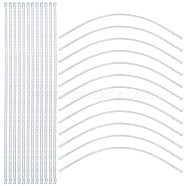 Steel Spiral Boning Corset Strips, Lingerie Bra Wedding Dress Sewing Accessories, Stainless Steel Color, 300x5.5x1~2mm(DIY-WH0304-591B)