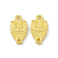 Rack Plating Alloy Connector Charms, Cadmium Free & Lead Free & Nickle Free, Owl Links, Matte Gold Color, 18.5x9.5x2.5mm, Hole: 1.2mm and 1.8mm(FIND-G045-44MG)