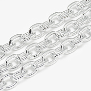 Aluminum Cable Chains, Unwelded, Oval, Gainsboro, 13x10x2.3mm(CHA-S001-093A)