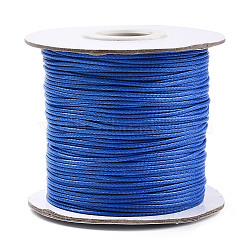 Korean Waxed Polyester Cord, Royal Blue, 1mm, about 85yards/roll(YC1.0MM-A161)