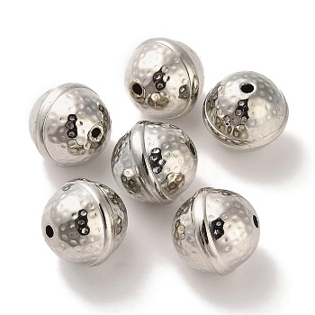 CCB Plastic Beads, Oval with Texture, Platinum, 17mm, Hole: 2.3mm