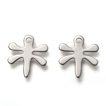 201 Stainless Steel Charms, Laser Cut, Dragonfly, Stainless Steel Color, 12x10.5x0.5mm, Hole: 1.4mm