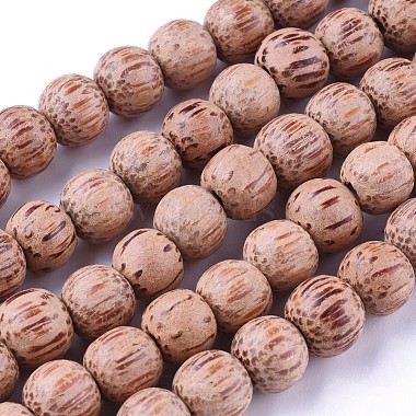 10mm Red Round Nut Beads