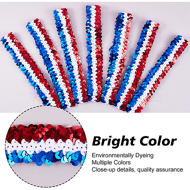 Gorgecraft 10Pcs Wide Stretch Sparkling Headband(MRMJ-GF0001-45B)-6