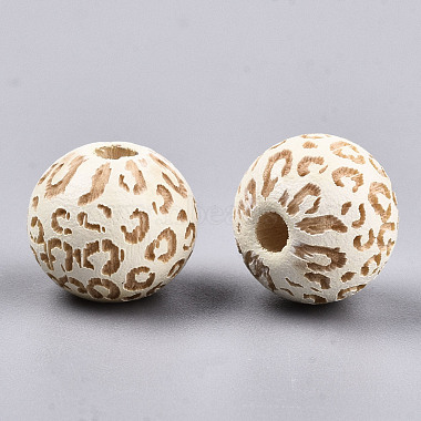 Perles de bois naturel peintes(WOOD-T021-53A-12)-2