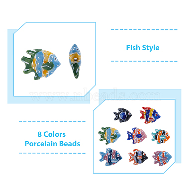 16Pcs 8 Colors Handmade Porcelain Beads(PORC-DC0001-01)-4