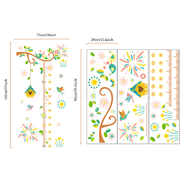 autocollant mural de courbe de croissance en hauteur en pvc(DIY-WH0232-005)-2