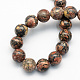 Natural Leopard Skin Jasper Round Beads Strands(G-S182-8mm)-3