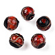 Handmade Gold Sand Lampwork Beads(LAMP-T019-8mm-03)-1