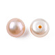 Half Drilled Natural Cultured Freshwater Pearl Beads(PEAR-N020-06A)-5