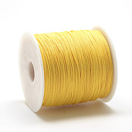 Polyester Cords, Gold, 0.8mm, about 131.23~142.16 yards(120~130m)/roll(OCOR-Q037-24)