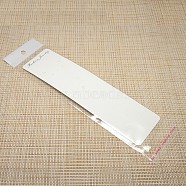 Rectangle Necklace Display Sets Cardboard Paper Cards and Self Adhesive Cellophane Bags, White, 275x65mm(X-NDIS-M001-02)