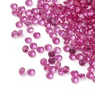 Cubic Zirconia Cabochons, Faceted Diamond, Old Rose, 1.2x1mm(ZIRC-K090-1.2mm-01D)