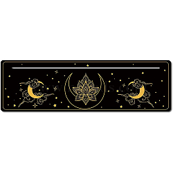 Wooden Tarot Card Stand Holder, Witchcraft Supplies, Rectangle, Flower, 76.2x254mm(WICR-PW0012-01B-06)