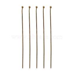 Brass Ball Head Pins, Antique Bronze, 70x0.7mm, 21 Gauge, Head: 1.85mm, about 175pcs/40g(X-RP0.7x70mm-AB)