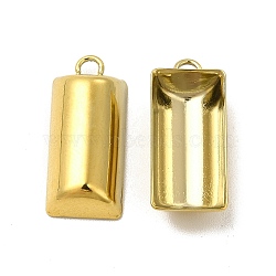 Ion Plating(IP) 
304 Stainless Steel Pendants, Half Column Charm, Real 18K Gold Plated, 19x17.5x4.5mm, Hole: 1.6mm(STAS-I671-10G)