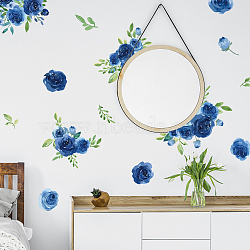 PVC Wall Stickers, Wall Decoration, Flower, 980x390mm, 2 sheets/set(DIY-WH0228-988)