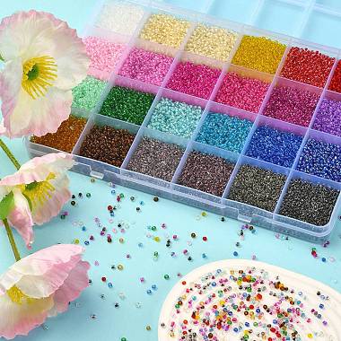 19200Pcs 24 Colors 12/0 Glass Seed Beads(SEED-YW0001-87A)-5