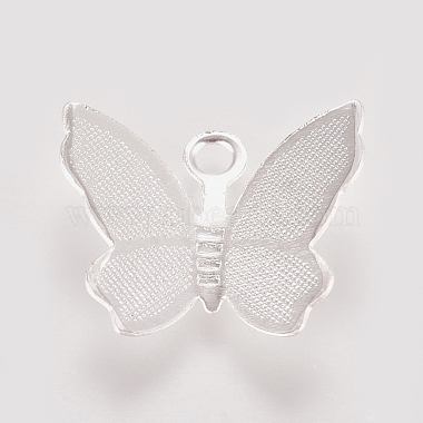 Silver Butterfly Brass Charms