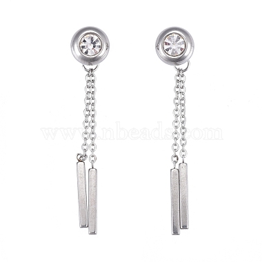 304 Stainless Steel Chain Tassel Earrings(EJEW-I248-25)-2