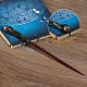 木製の金具が付いた天然サンストーンの魔法の杖(PW-WG44227-12)-1