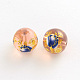 Flower Picture Transparent Glass Round Beads(GFB-R004-14mm-M18)-2
