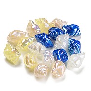 Iridescent Plating Acrylic Beads, Conch, Mixed Color, 16.5x24x14mm, Hole: 1.6mm(MACR-K353-19)