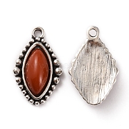 Zinc Alloy Pendants, with Resin, Horse Eye, Brown, 23.5x14.5x5.5mm, Hole: 1.8mm(FIND-WH0108-40AS-02)