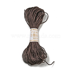 Polyester Embroidery Floss, Cross Stitch Threads, Saddle Brown, 1.5mm, 20m/bundle(OCOR-C005-A07)