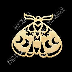 DICOSMETIC 5Pcs 201 Stainless Steel Pendants, Laser Cut, Beetle, Golden, 28.5x30x1mm, Hole: 1.5mm(STAS-DC0009-46G)