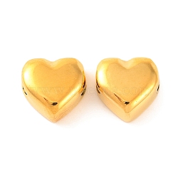 Ion Plating(IP) 304 Stainless Steel Beads, Heart, Golden, 8.5x8.5x5mm, Hole: 1.5mm(STAS-B070-09G)