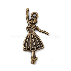 Tibetan Style Alloy Pendants, Girl, Antique Bronze, 31.5x13.5x2mm, Hole: 1.4mm(FIND-Z072-07AB)