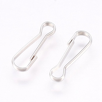 Iron Keychain Clasp Findings, Snap Clasps, Platinum, 15x4x1mm