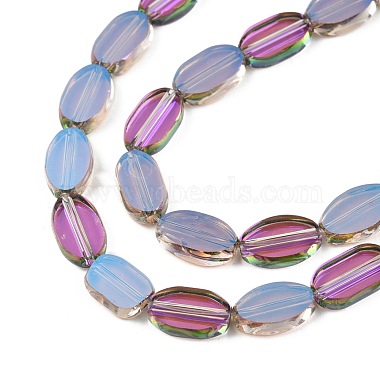 Painted Transparent Glass Beads Strands(GLAA-E033-06B-03)-3