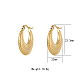 Real 18K Gold Plated 304 Stainless Steel Hoop Earrings(GU2776-2)-2