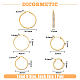 dicosmetic 5 paires 5 boucles d'oreilles créoles en strass et cristal(EJEW-DC0001-24)-2