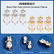 12Pcs 2 Colors Brass Clear Cubic Zirconia Connector Charms(FIND-HY0001-24)-4