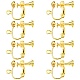 Rack Plated Brass Screw Clip-on Earring Findings(KK-YW0001-10G)-1