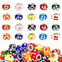 16mm Mixed Color Rondelle Lampwork+Brass Core European Beads(LAMP-PH0002-18)