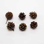 Christmas Themed Wooden Pine Cone Ornaments, for Festival & Party Decorations Supplies, Saddle Brown, 20~40x20~40mm(AJEW-WH0240-63)