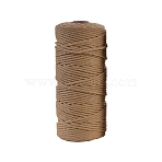 Cotton Macrame Cord, Round Macrame Rope for Wall Hangers, Boho Decorations, DIY Macrame Craft, Tan, 3mm, about 109.36 Yards(100m)/Roll(PW-WG09F88-29)