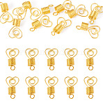 10Pcs Alloy Dreadlocks Beads, Braiding Hair Pendants Decoration Clips, Heart, 29x17x10mm, Hole: 4.5mm, Inner Diameter: 8mm(FIND-TA0008-53A)