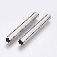304 Stainless Steel Tube Beads, Stainless Steel Color, 50x6mm, Hole: 4.5mm(STAS-P196-20)