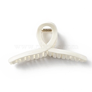 Plastic Claw Hair Clips, with Iron Findings, Hair Accessories for Girls, White, 56x110x40.5mm(PHAR-G005-04)