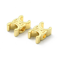 Rack Plating Brass Spacer Beads, Golden, 12x8x4.5mm, Hole: 3mm(KK-B072-43G)