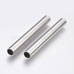 Tarnish Resistant 304 Stainless Steel Tube Beads, Stainless Steel Color, 50x6mm, Hole: 4.5mm(STAS-P196-20)