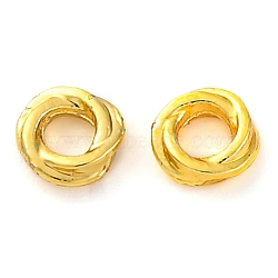 Brass Spacer Baeds, Long-Lasting Plated, Twist Ring, Golden, 4x1mm, Hole: 1.8mm(KK-Z089-05G-02)